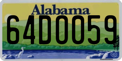 AL license plate 64DO059
