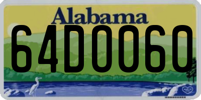 AL license plate 64DO060