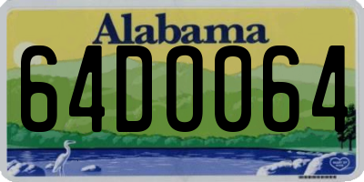 AL license plate 64DO064