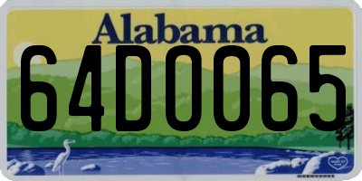 AL license plate 64DO065