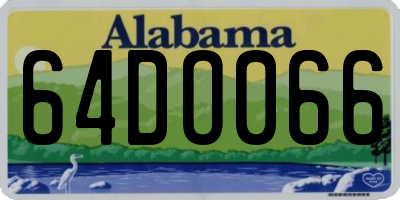 AL license plate 64DO066