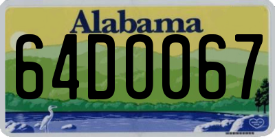 AL license plate 64DO067