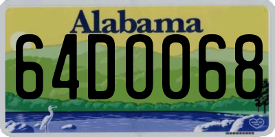 AL license plate 64DO068