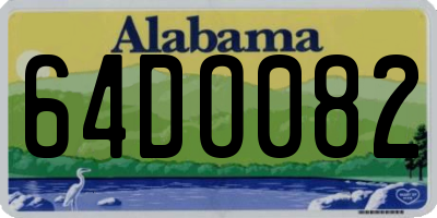 AL license plate 64DO082