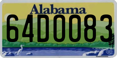 AL license plate 64DO083