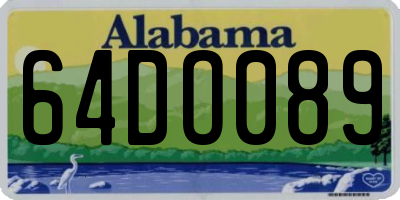 AL license plate 64DO089