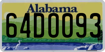 AL license plate 64DO093
