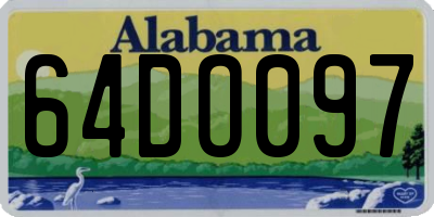 AL license plate 64DO097