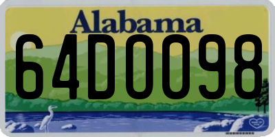 AL license plate 64DO098
