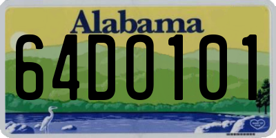 AL license plate 64DO101