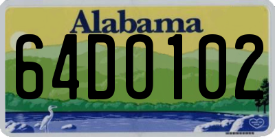 AL license plate 64DO102