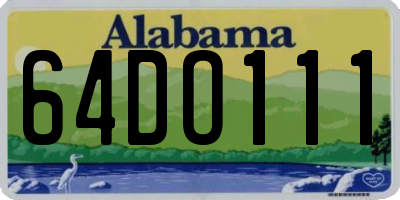 AL license plate 64DO111