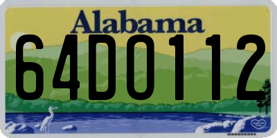 AL license plate 64DO112