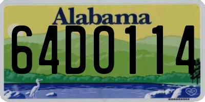 AL license plate 64DO114