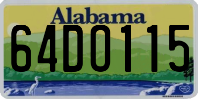 AL license plate 64DO115