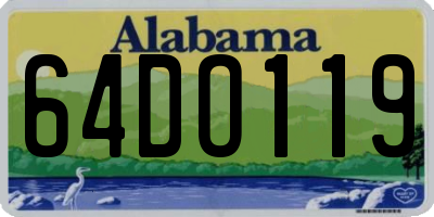 AL license plate 64DO119