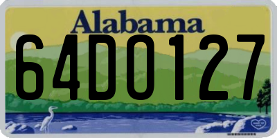 AL license plate 64DO127