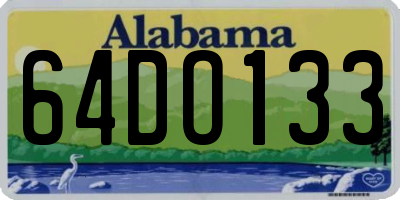 AL license plate 64DO133