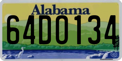 AL license plate 64DO134