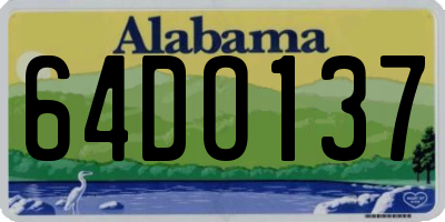 AL license plate 64DO137