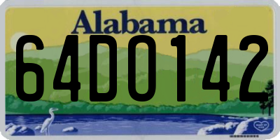 AL license plate 64DO142