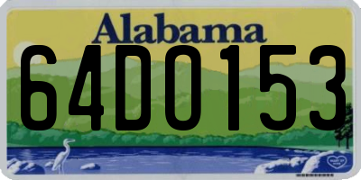 AL license plate 64DO153