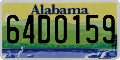AL license plate 64DO159