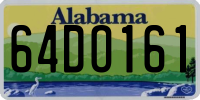 AL license plate 64DO161