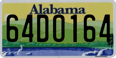 AL license plate 64DO164