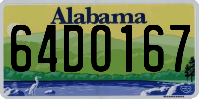 AL license plate 64DO167