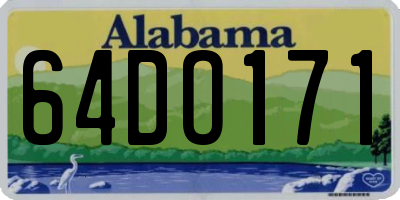 AL license plate 64DO171