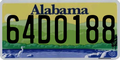 AL license plate 64DO188