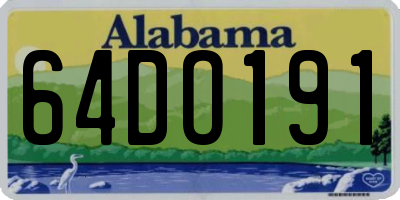 AL license plate 64DO191