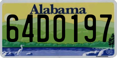 AL license plate 64DO197