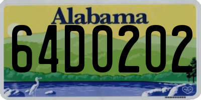 AL license plate 64DO202