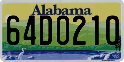 AL license plate 64DO210