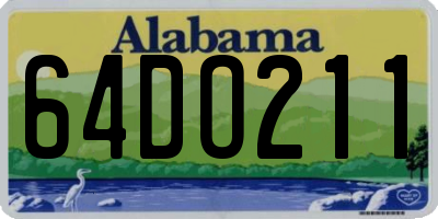 AL license plate 64DO211
