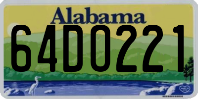 AL license plate 64DO221