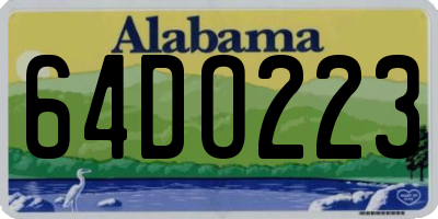 AL license plate 64DO223
