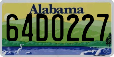 AL license plate 64DO227