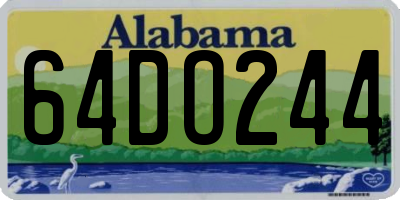 AL license plate 64DO244