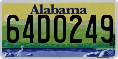 AL license plate 64DO249