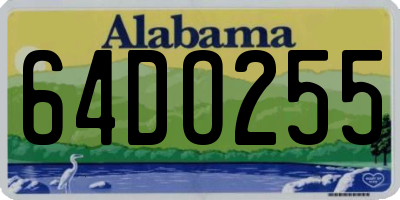 AL license plate 64DO255