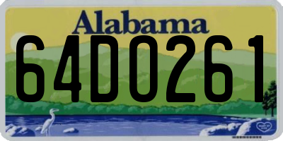 AL license plate 64DO261