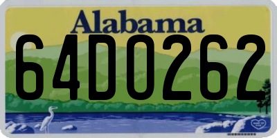AL license plate 64DO262