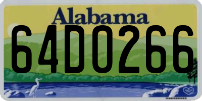 AL license plate 64DO266