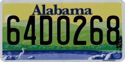 AL license plate 64DO268