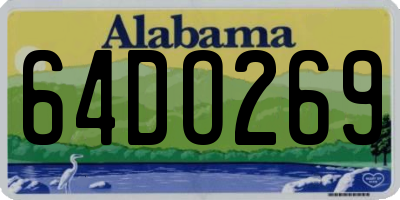 AL license plate 64DO269
