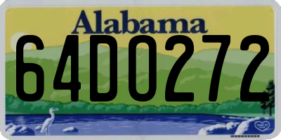 AL license plate 64DO272