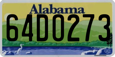 AL license plate 64DO273